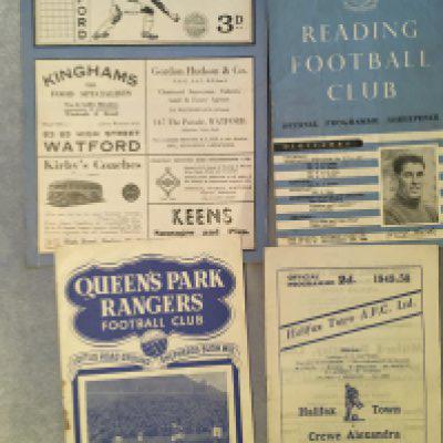 England Away Football Programmes + Itineraries: 15 programmes to include Ireland 48, 54 with itinerary, 2 x 56, 2 x 57, 60, Scotland 48, 56, 58, 60, Wales 51 with itinerary, 55, 57 + 59. Good. (17)