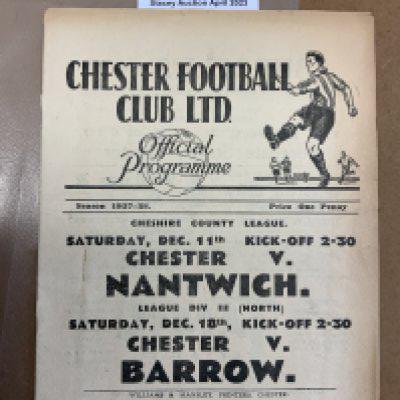 37/38 Chester v Port Vale Football Programme: Good condition league programme with no team changes.