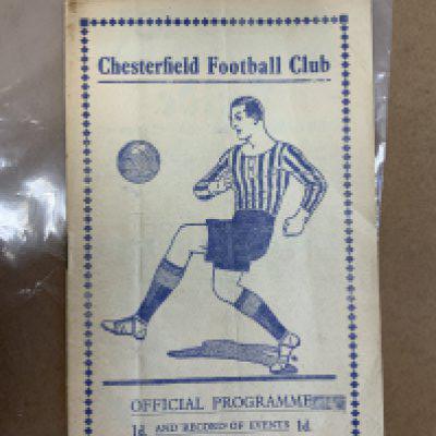 38/39 Chesterfield v West Brom Football Programme: Good condition league programme with no team changes.