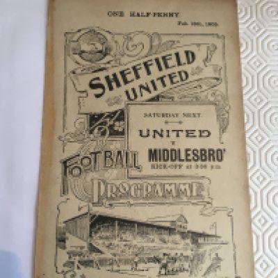 1904 - 1905 Sheffield United v Heeley Friends Football Programme: Four pager ex bound reserve programme in good condition with no team changes.