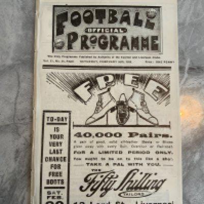 1925 1926 Everton v Preston Football Programme: Excellent condition ex bound with no team changes. Covers intact. Doubles up as Liverpool v Leeds reserves. (1)