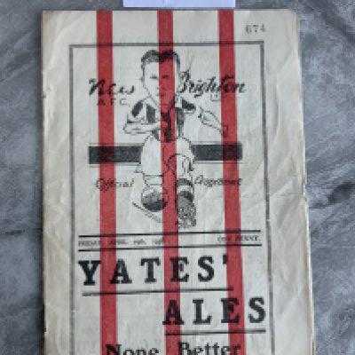 1937 - 1938 New Brighton v Darlington Football Programme: Good condition with no team changes. Score written inside.