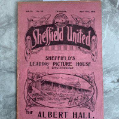 1927 - 1928 Sheffield United v Blackburn Rovers Football Programme: Excellent condition with no team changes. Unusually for Sheffield United not ex bound.
