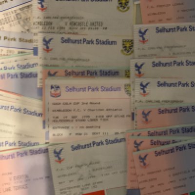 Wimbledon Home Football Tickets: played at Selhurst Park in the early 90s. Includes the day Manchester United were crowned champions in 92/93. (52)