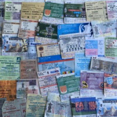 FA Cup Final + Semi Final Tickets: Mainly good with some having creasing or folds. Light duplication. 1945 final had previously been stuck down. (108)