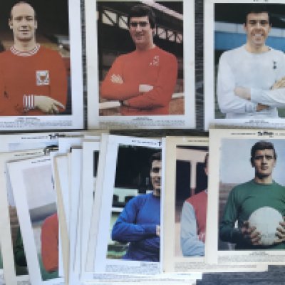 Typhoo Tea Football Cards: The large cards from the 60s and early 70s mostly in excellent condition including many team groups. (66)