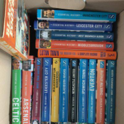 Essential History Football Club Books: 15 Essential History books of which 13 are hardback. C/W Blackpool History by Robin Daniels and Luton Town by Desert Island Books. Excellent. (17)