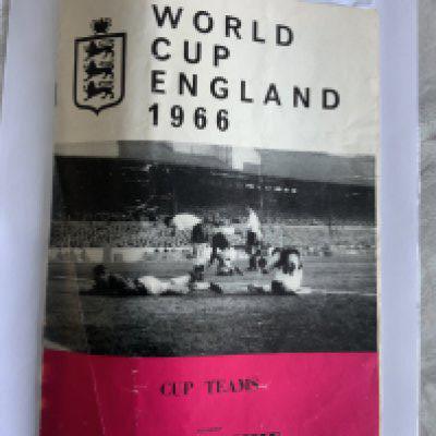 1966 World Cup Pirate Tournament Programme: Rare item made by Starkey which consists of 8 pages. Creasing but no writing.