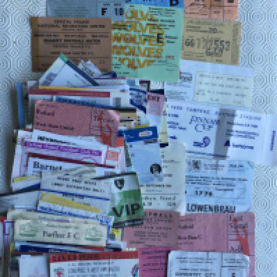 West Ham Away Football Tickets: Whilst there are plenty of 90s, there are also some from the 60s onwards including 68 Crystal Pace away friendly, 46 Combined Services in Germany and 66/67 Fulham. Mainly good. (133)