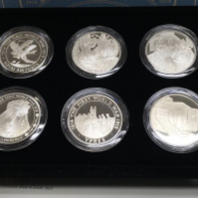 First World War 2018 silver proof 6 coin set with COA. Postage B