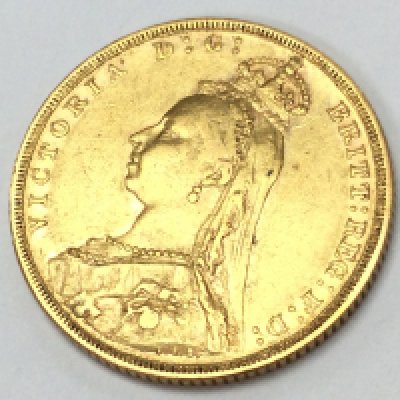 A 1889 Melbourne mint sovereign, postage category A