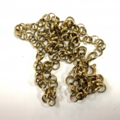 A 9ct gold link chain. 10.90g (A)
