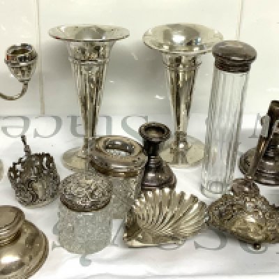 A good collection of hallmarked silver articles.