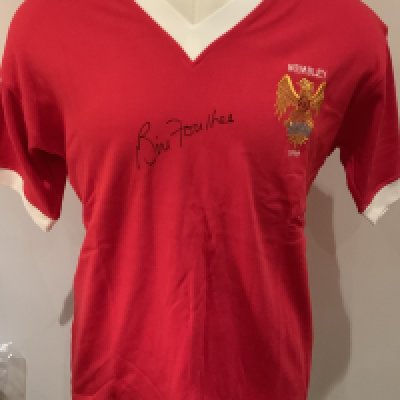 Manchester United 1958 Cup Final Signed Replica Shirt: Signed to front by Bill Foulkes. COA from reputable source. 