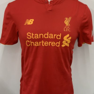 Liverpool 2016 - 2017 Match Worn Under 23 Football Shirt: Red short sleeve shirt with Premier League Two badging to sleeves. Number 4 to rear.