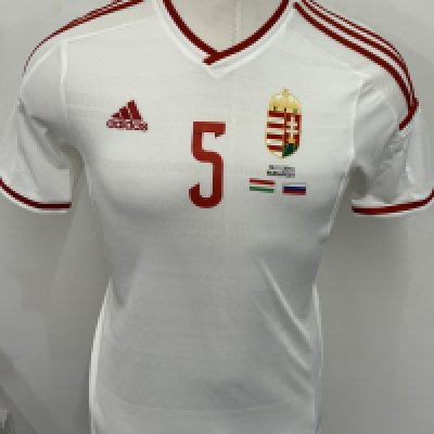 Hungary 2014 Match Worn Football Shirt: White short sleeve shirt. Number 5 Fiola. Worn during friendly v Russia on 18 November 2014.