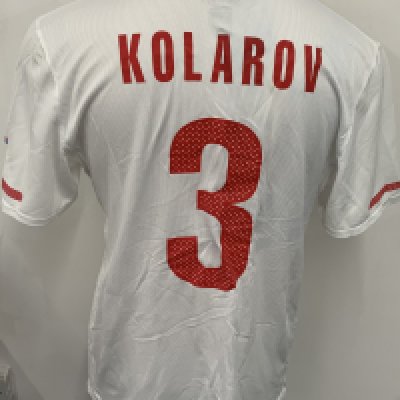 Serbia 2010 Match Worn Football Shirt: White short sleeve shirt. Number 3. Worn v New Zealand on 29 May 2010 by Kolarov. 