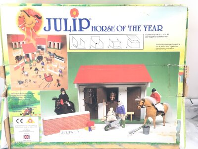 A Boxed Julip Horse Of The Year 2-Horse Stable And Track Room #1803.