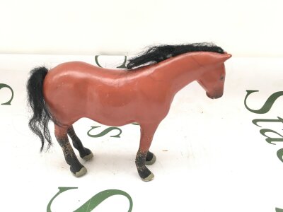 A Julip 1980s New Forest Pony, Bay Colour With Black Mane And Blaze,Black Socks.(Some Wear To Legs).