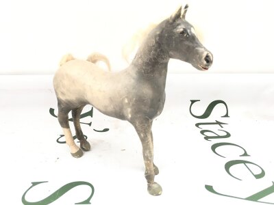 A 1980s Julip Arab Horse Grey With A Grey Mane. Star And One Stocking. Some Mane Missing.