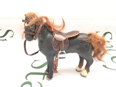 A Julip 1980s Childs Hunter Pony. Liver Chesnut In Colour With Chesnut Mane. A Star And 2 Back Leg Socks.