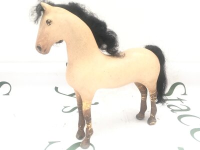An Original Julip American Quater Horse Dum/Buckskin With Black Mane. Wear to legs.