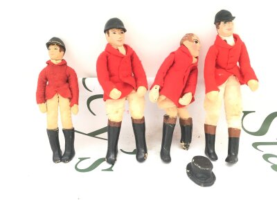 4 Vintage Julip Huntsman Riders, 1 Is Damaged.
