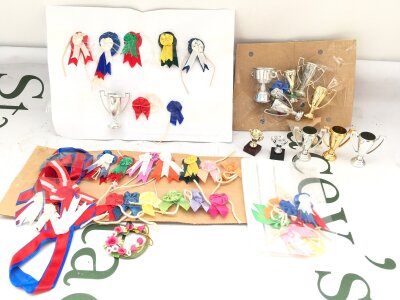 A Collection Of Julip Rosettes, Trophies And Sashes