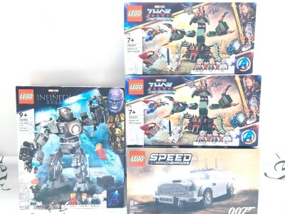 4 X Boxed And Sealed Lego Sets Including The Avengers And James Bond. No Reserve.