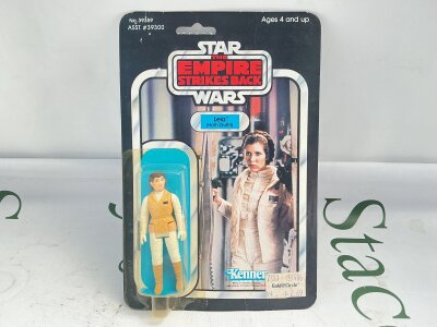 A Vintage Star Wars Carded Kenner The Empire Strikes Back Leia In Hoth Outfit.