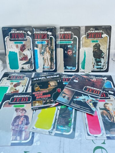13 Vintage Star Wars Card Backs And leaflets.