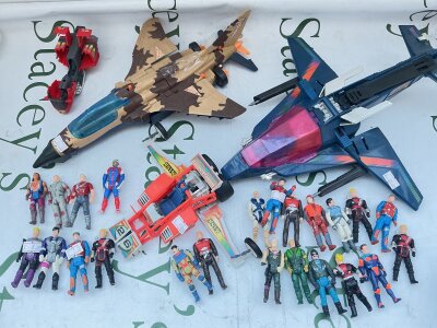 A Collection Of M.A.S.K. Vehicles And Figures.