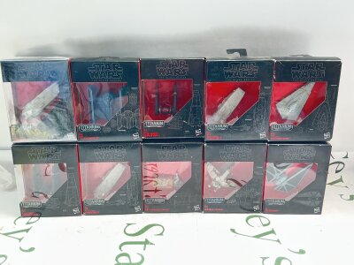 a Collection Of Star Wars Black Series Titanium Vehicles.