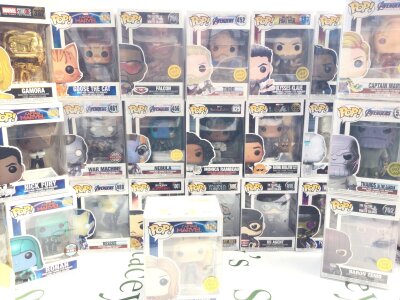 A Collection Of 22 Marvel Funko Pop Figures.