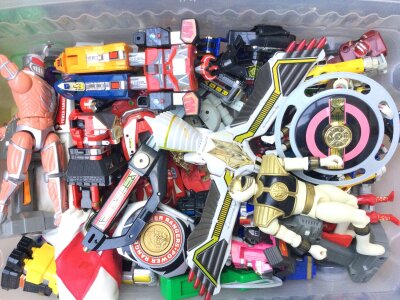 2 Boxes Containing Power Rangers Toys. (2).