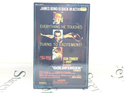 A Boxed Sideshow Collectibles 12 Inch Figure Of James Bond, Sean Connery In Goldfinger.