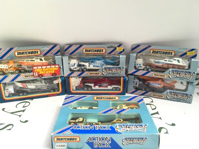A Collection Of Boxed Matchbox Convoy Sets Including Action Pack CY202.