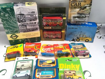 A Box Containing Boxed And Carded Diecast Including Matchbox, Corgi Etc. No Reserve.