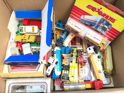 A Box Containing Various Boxed And Loose Diecast Including Days Gone And Majorette. No Reserve.