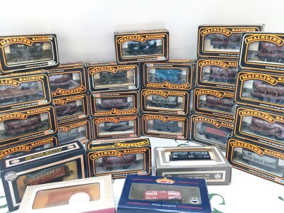 A Collection Of 27 Boxed 00 Gauge Wagons, mainly Mainline.