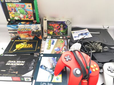 A Nintendo 64 With 2 Controllers And A Collectible Of Boxed Games. No Reserve.