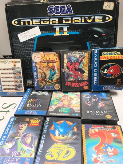 A Boxed Sega Mega Drive With A Collection Of Games. No Reserve.