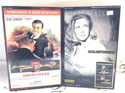 2 X Boxed Sideshow Collectables Figures From The James Bond Movie Goldfinger. Oddjob And Pussy Galore.(2).