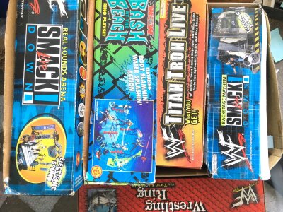 5 Boxed WWE Wrestling Playsets. No Reserve.