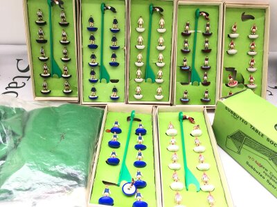 A Collection Of Boxed Vintage Subbteo Teams. Parts Missing /Broken, ideal For Spares. No Reserve.