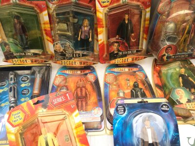 A Collection Of Boxed Doctor Who Figures, No Reseve.