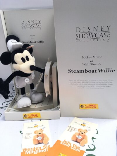 A Boxed Steiff Mickey Mouse As Disneys Steam Boat Willie. No Reserve.
