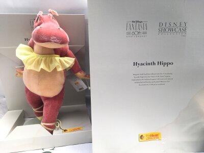 A Boxed Steiff Disney Hyacinth Hippo. No Reserve.