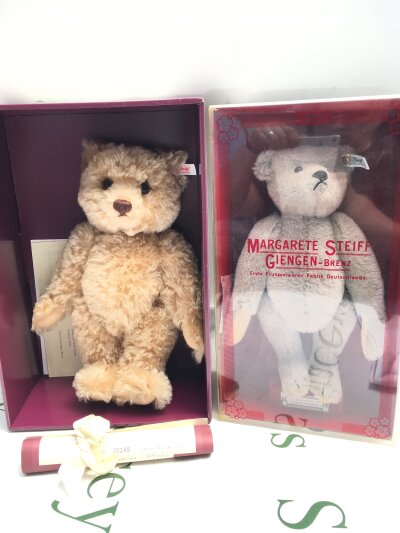 2 X Boxed Steiff Bears Including A Hamleys Bertie Bear With Singed Certificate By Teed Roosevelt. (2). No Reserve.