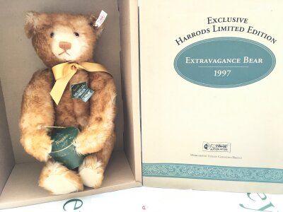 A Boxed Steiff Harrods Extravagance Musical Bear, 1997.